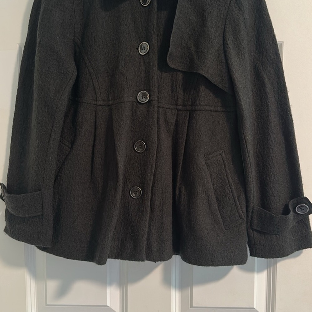 Sandro Wool Peplum Military Jacket Size Small Petite - Picture 4 of 12